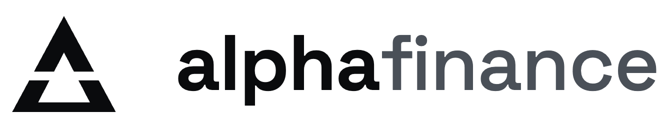 Alpha Finance logo for light backgrounds